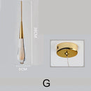 Modern Waterdrop Pendant Lamp LED Lighting Bedroom Living Room Dining Kitchen Stairwell Hanging Light by Ljojo