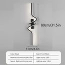 LED Wall Lamp Black 60/80/100cm Indoor Decoration For Bedroom Living Room Sofa - Ljojo