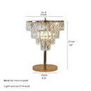Crystal Bar Table Lamp Luxury Dimmable Desk Light for Home Office Hotel - Ljojo