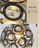 Crystal Restaurant Chandelier by Ljojo - Elegant Single-head Hotel Ceiling Lamp