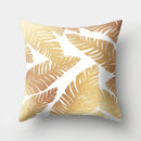 Golden Leaf Tropical Pillow Cover for Home Decor by Ljojo