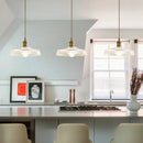 Ljojo Retro Restaurant Pendant Light Chandelier LED Lamp Glass Flower for Bedroom Living Room Hallway