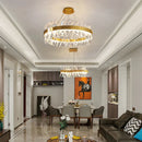 Ljojo Luxury Crystal Chandelier: LED Stainless Steel Pendant Lamp for Home Decor