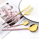 Ljojo 12-Piece Gold Flatware Set Stainless Steel Cutlery Dinnerware
