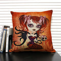 Ljojo Mermaid Linen Cushion Cover for Living Room Sofa Decoration