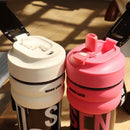 Ljojo 550ml Tritan Sports Water Bottle for Girls: Large Capacity, Double Drinking, Portable Straw Cup
