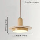 Natural Stone Wooden LED Ceiling Chandelier Pendant Light | Home Decor Ljojo