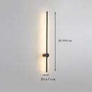 Ljojo Fumi Contemporary Long Strip Wall Lamp LED Indoor Light for Living Room Bedroom