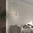 Ljojo Crystal Suspension Pendant Lights for Bedroom Dining Room - Vertical Hanging Lamp Lustre