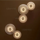 Spanish Natural Marble Wall Lamp All Copper LED Sconce Luxury Light for Living Room Bedroom by Ljojo