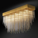 Gold LED Chandelier Light Crystal Luxury Large Lamp for Living Room by Ljojo