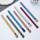 Ljojo 304 Stainless Steel Reusable 5Pcs Bubble Tea Straw Set with Brush and Spoon