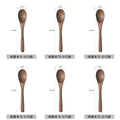 Ljojo Long Handle Wooden Soup Spoon Set of 6