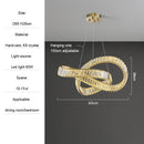 Modern Gold Crystal Ring LED Chandelier by Ljojo - Luxury Lighting for Living Room Dining Bedroom