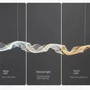 Ljojo Modern Acrylic Ribbon LED Ceiling Chandelier Living Dining Room Pendant Lamp