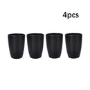 Ljojo 16pc Black PP Cutlery & Plate Set for Outdoor Camping and Parties