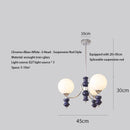 Ljojo Adjustable LED Glass Pendant Light Modern Nordic Style for Living Room Bedroom Dining Room