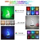 3D Dreamy Hug Cat LED Night Light, USB Warm Atmosphere Bedlight for Bedroom, Christmas Gift.