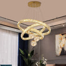 Ljojo Luxury Crystal Pendant Chandelier for Living Room Dining Room Lighting