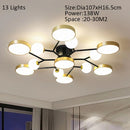 Nordic Glass Ball LED Chandelier Hanging Light Fixture for Living Room - Ljojo