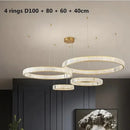 Ljojo Luxury Crystal Chandelier Pendant Light Gold Chrome Finish Modern Living Room Lighting