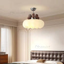 Ljojo Walnut Deer Horn LED Pendant Light for Bedroom Living Room Indoor Lighting Fixture