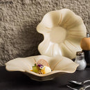 Ljojo Lotus Leaf Ceramic Salad Plate Creative Tableware