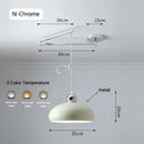 Modern Rocking Arm Pendant Lamp Movable Hanging Chandelier for Living Room by Ljojo
