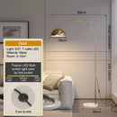 LED Fishing Floor Lamp Modern Stand Light Gold Black White Living Room Decoration