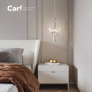 French Crystal Small Chandelier Bedroom Candle Hanging Lamp by Ljojo - Luxurious High-End Lighting