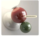 Ljojo LED Wall Light Red Green White Metal Kids Room Sconce White Acrylic Ball