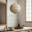 Japanese-style Fabric Pendant Light for Living Room by Ljojo - Elegant Wabi Sabi Hanging Lamp