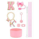 Ljojo 10pcs Tumbler Accessories Set: Straw, Cover, Cap, Boot, Stopper, Keychain, Sticker