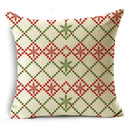 Ljojo Merry Christmas Linen Pillowcase Cushion Cover 45x45cm