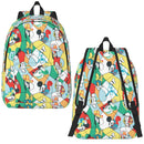 Ljojo Mickey Mouse Canvas Backpack: Large Capacity School Bag for Kids