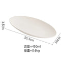 Ljojo Matte Striped Oval Ceramic Fish Plate for Molecular Cuisine Tableware