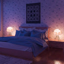 LED Flower Design Glass Table Lamp for Bedroom - Romantic Pastoral Reading Light by Ljojo