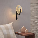 Ljojo LED Wall Lamp: Gold Black Metal Clear Glass, Bedroom Living Room Restaurant Lighting