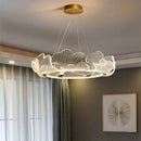 Ljojo Lotus Leaf Chandelier: Elegant LED Butterfly Lamp for Dining Room and Bedroom