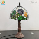 8-Inch Petunia Table Lamp Tiffany Style Hand-welded Art Glass Night Light by Ljojo
