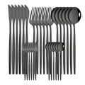 30-Piece Pink Silver Stainless Steel Dinnerware Set by Ljojo