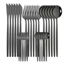 30-Piece Pink Silver Stainless Steel Dinnerware Set by Ljojo