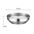 Ljojo 304 Stainless Steel Seasoning Dish Set - Round Golden Barbecue Saucer Plates