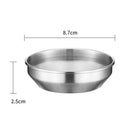 Ljojo 304 Stainless Steel Seasoning Dish Set - Round Golden Barbecue Saucer Plates