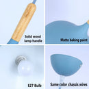 Nordic Colored Chandelier Wooden Pendant Light LED Lamp Single Head Aluminum Children Room Ljojo