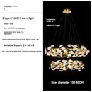 Ginkgo Leaf Ring Chandelier for High Ceiling - Ljojo