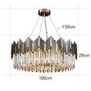 Ljojo Luxury Crystal Chandelier, Modern Bedroom Pendant Light, Elegant Indoor Lighting