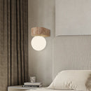 Natural Stone Wall Lamp Glass Lampshade Sconce Light by Ljojo - Rustic Home Decor Lighting