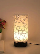 Cylindrical Fabric Table Lamp for Bedroom & Study Room Decor by Ljojo