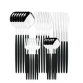 Ljojo 30-Piece Stainless Steel Cutlery Set: Knife, Fork, Spoon, Silverware Flatware Kit